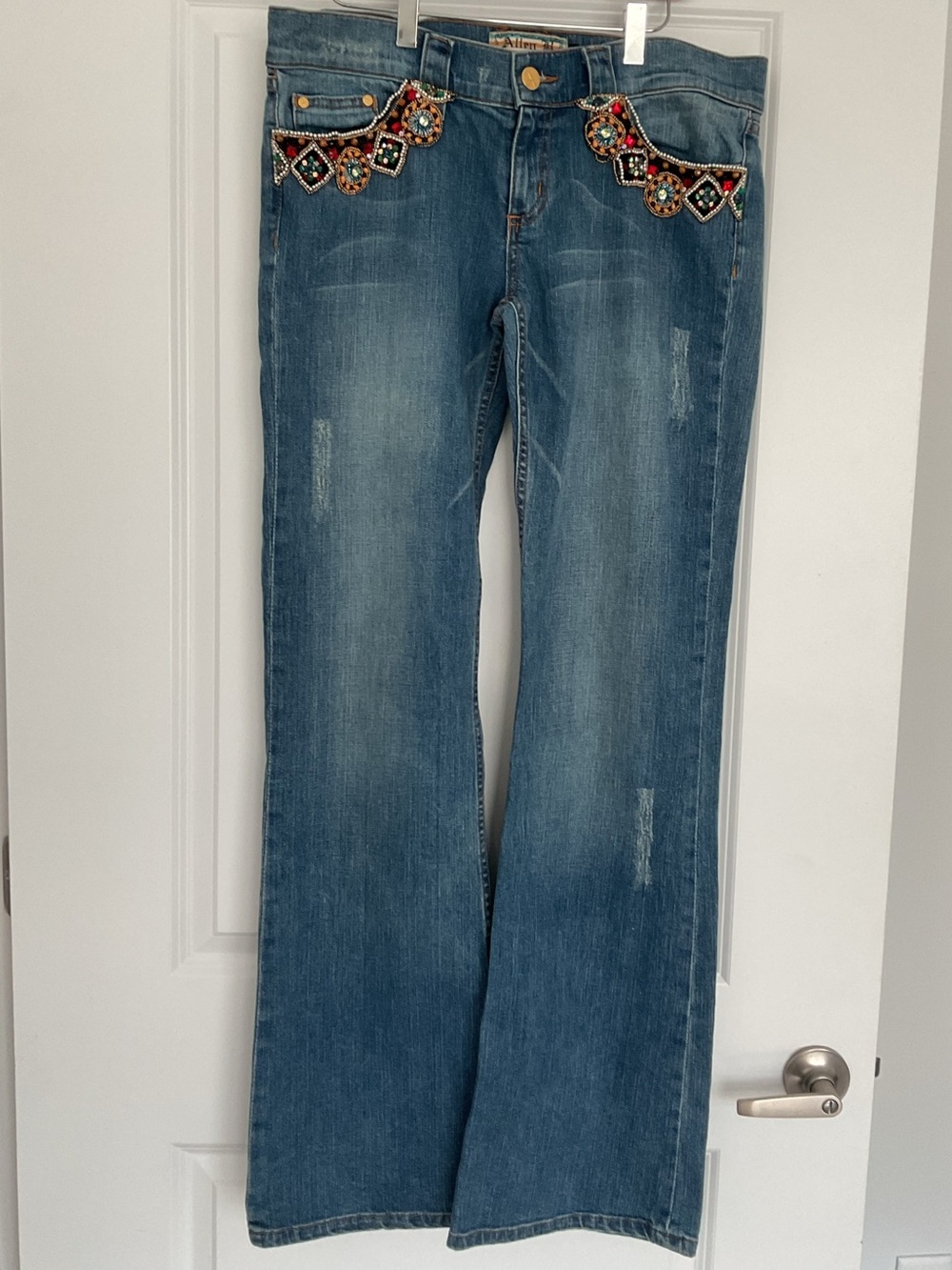 Allen b. By A Schwartz bootcut flare Y2K jeans W31